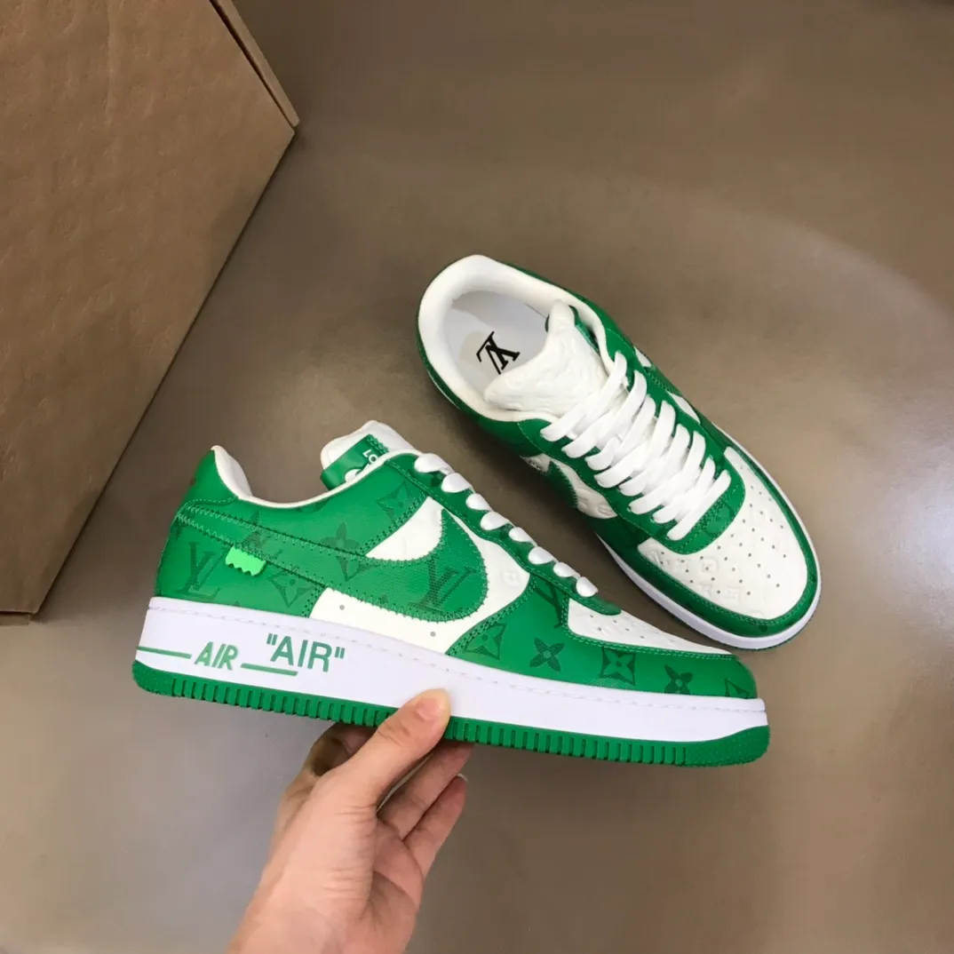 Men's shoes 💰p420 "*OUIS *UITTO*" x OFF-WHITE x Nike tripartite collaboration! Trendy and cool men's casual sports shoes with unrivaled color matching. The design idea basically continues the style of THE TEN. The Swoosh line and tongue label have a very familiar visual effect and are both fashionable and trendy! A must-have for fashionistas! The effect on your feet is absolutely stunning! Size: 38-45
